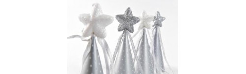 Etoile Paillet&eacute;e, Brillante, Cristal, Bois 
