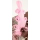 Plume Tortillon rose 15 cm les 6