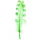 Plume Tortillon verte 15 cm les 6