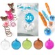 6 Boules Transparentes Couleur 4 cm boule transparente plexi