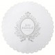 6 Sets de Table Just Married Blancs Ronds 34 cm 