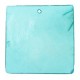 Marque place nacre carre bleu turquoise 4 cm les 6 