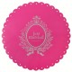 6 Sets de Table Just Married Fuschia Ronds 34 cm