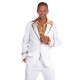 costume de deguisement disco Blanc Sequin Or Luxe homme 