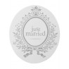 Sticker Just Married Blanc 3 cm les 50