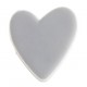 12 Perles Petit Coeur Acrylique blanc de Deco 