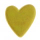 12 Perles Petit Coeur Acrylique jaune de Deco