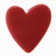 12 Perles Petit Coeur Acrylique rouge de Deco