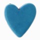 12 Perles Petit Coeur Acrylique bleu turquoise de Deco