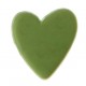 12 Perles Petit Coeur Acrylique vert de Deco