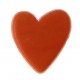 12 Perles Petit Coeur Acrylique orange de Deco