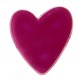 12 Perles Petit Coeur Acrylique fuschia de Deco