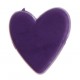12 Perles Petit Coeur Acrylique violet prune de Deco