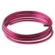 Fil metallique fuschia de decoration 5 mm