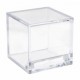 Boîte à dragées cube transparent les 4