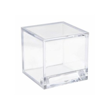 Boîte à dragées cube transparent les 4