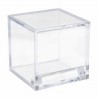 Boîtes à dragées cube transparent couleur les 4