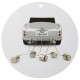 Marque Place Car Just Married Rond Blanc 9.7cm les 10