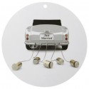 Marque Place Car Just Married Rond Blanc 9.8 cm les 10