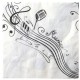 Serviette de Table Musique Papier Blanc Casse les 20