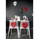 Coeur Plumes Rouge 20 cm Deco A Suspendre deco mariage