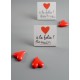 Coeur autocollant rouge design 3 cm les 6