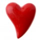 Coeur autocollant rouge design 3 cm les 6
