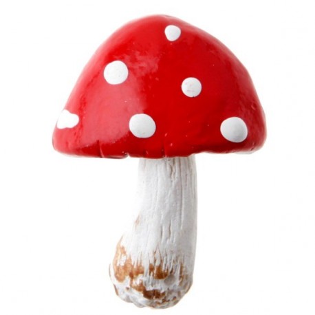 Champignon Autocollant Rouge Blanc Decoratif les 6