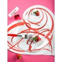 Sets de table coeur blanc coeur design 38 cm les 6