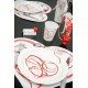 Set de table coeur blanc coeur design 38 cm les 6