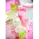 Sachets à dragées bonbon organdi couleur les 6