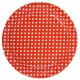 Assiette carton rouge à pois blanc 23 cm les 10- Assiette à pois
