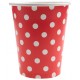 Gobelets Carton Rouge A Pois Blanc les 10