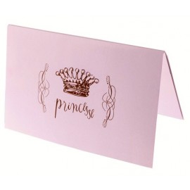 6 Cartes princesse rose Cartes invitation ou menu