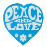 50 Stickers Hippie Coeur Peace and Love Couleur 5 cm