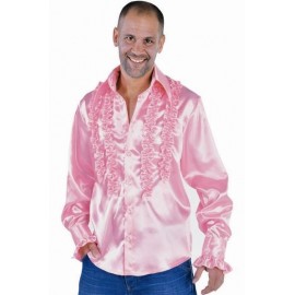 Chemise Disco Rose Deluxe Homme Déguisement Adulte