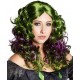 Perruque Gothique Verte Violette Swamp Witch Femme