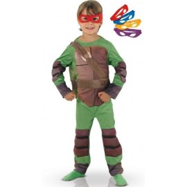 Déguisement Tortues Ninja Enfant TMNT Luxe et 4 Masques