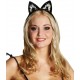 Serre Tete Chat Oreilles de Chat Noir A Sequin Adulte 