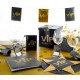 Livre d or VIP Noir Paillete Or deco table festive noir or