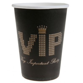 Gobelet VIP Carton Noir Or Chic gobelet jetable