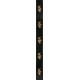 Ruban VIP Satin Noir Lettres VIP Or 10 mm