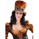 Chapeau Steampunk Haut de Forme Velours Marron Adulte