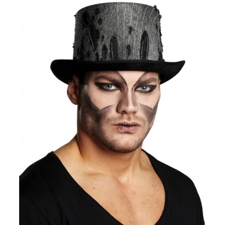 Chapeau Haut de Forme Halloween Noir Adulte