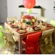 Housse de chaise Fanon or avec noeud deco chic