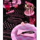 Mot Glamour en Bois Paillete Decoration de Table 