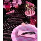 Mot Glamour en Bois Paillete Decoration de Table 