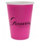 Gobelet Glamour Carton Fuschia les 10