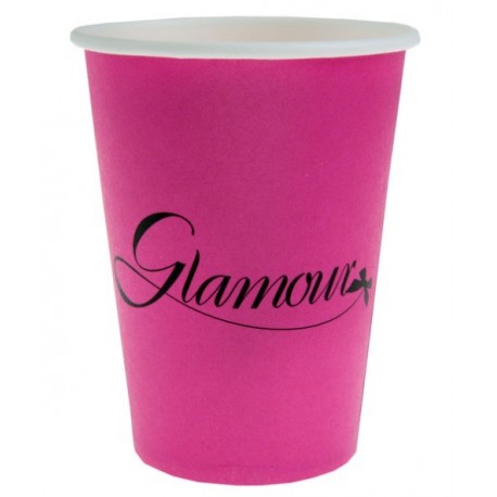 Gobelet Glamour Carton Fuschia les 10