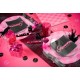 Set de table glamour deco glamour fuschia et noire